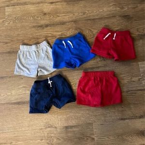 Five pairs shorts 0-3 months